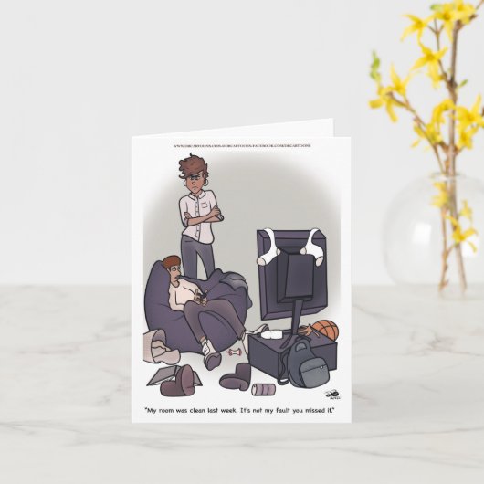 Reinig uw kamer kaart (Gele Bloem)