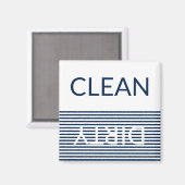 Reinig vuil, ON OFF Dishwasmachine Wasgoed Wit Magneet (Voorkant / Achterkant)