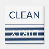 Reinig vuil, ON OFF Dishwasmachine Wasgoed Wit Magneet (Voorkant)