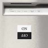 Reinig vuil, ON OFF Dishwasmachine Wasgoed zwart w Magneet (Insitu (Vaatwasser))