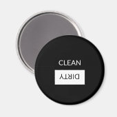 Reinig vuil, ON OFF Dishwasmachine Wasgoed zwart w Magneet (Voorkant / Achterkant)