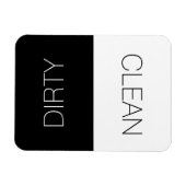 Reinig vuil, ON OFF Dishwasmachine Wasgoed zwart w Magneet (Horizontaal)