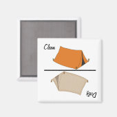 Reinig/vuile Camping Tent Magneet (Voorkant / Achterkant)