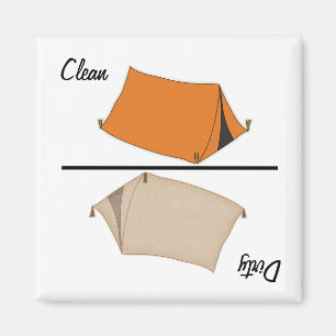 Reinig/vuile Camping Tent Magneet