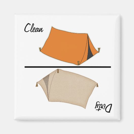 Reinig/vuile Camping Tent Magneet (Voorkant)