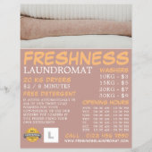 Reinig wasgoed, wasgoed, reinigen Adverteren Flyer (Voorkant)