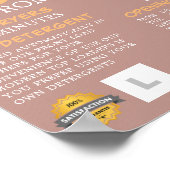 Reinig wasgoed, wasgoed, reinigen Adverteren Poster (Hoek)