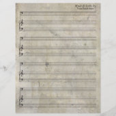Reinigde oude lebbenblad muziektas (Voorkant)