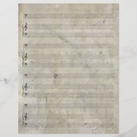 Reinigde oude lebbenblad muziektas (Achterkant)