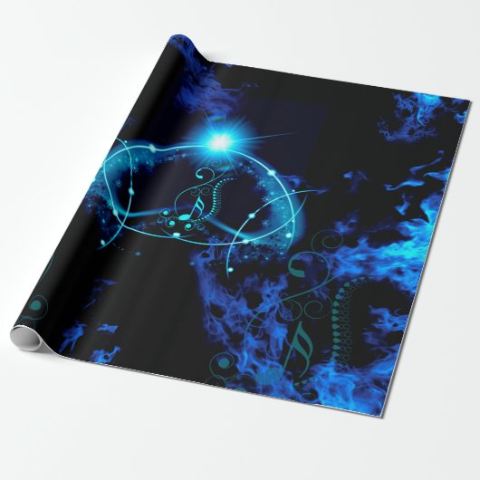 Reinigen met geweldige lichteffecten cadeaupapier (Uitgerold)