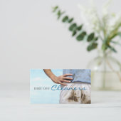 Reinigers, droog reinigen, wasgoed Visitekaartje (Staand voorkant)