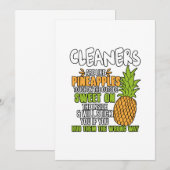 Reinigers zijn als ananassen. bedankkaart (Voorkant / Achterkant)