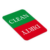 Reiniggroene rode witte vaatwasmachine magneet (Rechterzijde)