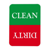 Reiniggroene rode witte vaatwasmachine magneet (Verticaal)