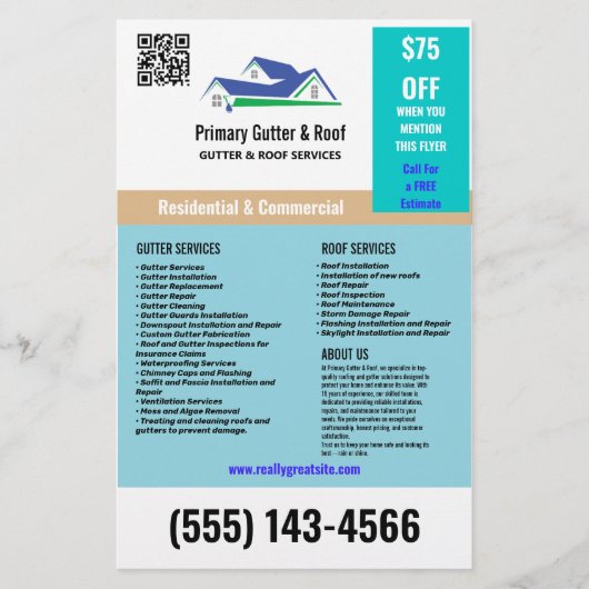 Reiniging en reparatie van gootstenen flyer (Voorkant)