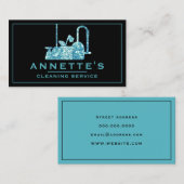 Reiniging in high-end stijl geïnspireerd visitekaartje (Voorkant / Achterkant)