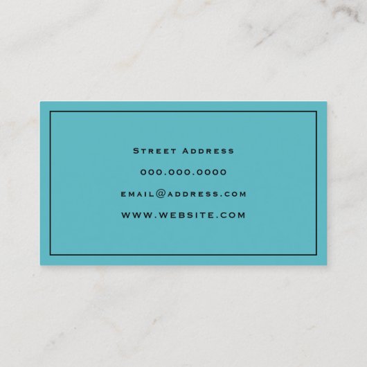 Reiniging in high-end stijl geïnspireerd visitekaartje (Achterkant)