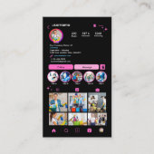 Reiniging Instagram roze | Huishoudster QR Visitekaartje (Voorkant)