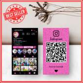 Reiniging Instagram roze | Huishoudster QR Visitekaartje