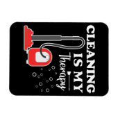 Reiniging is een therapie met een portier schoonma magneet (Horizontaal)