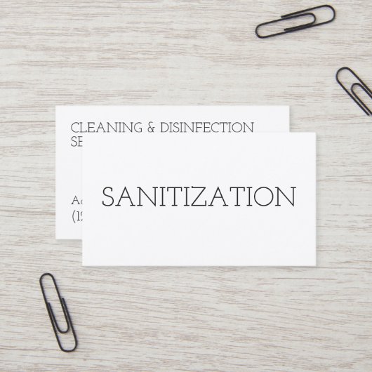 Reiniging Reiniging Desinfectie Minimaal Visitekaartje (Voorkant / Achterkant in situ)