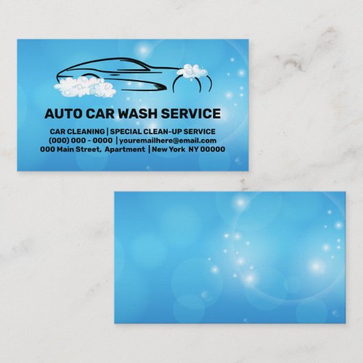 Reiniging van auto's visitekaartje (Voorkant / Achterkant)
