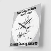 Reiniging van contractvloeren vierkante klok (Hoek)