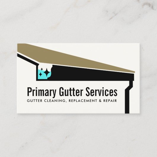 Reiniging van de goot, reparatie en vervanging visitekaartje (Voorkant)