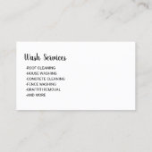 Reiniging van de hogedrukreiniger visitekaartje (Achterkant)