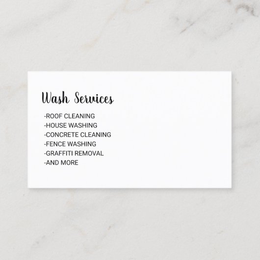 Reiniging van de hogedrukreiniger visitekaartje (Achterkant)