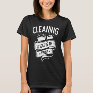 Reiniging van de schoonmaakservice is een soort va t-shirt