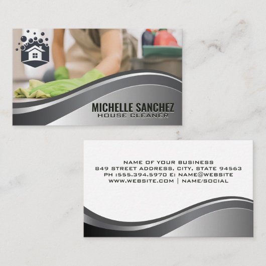 reiniging van de werknemer | Home Services Visitekaartje (Voorkant / Achterkant)
