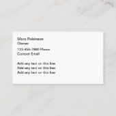 Reiniging van drukwassen visitekaartje (Achterkant)