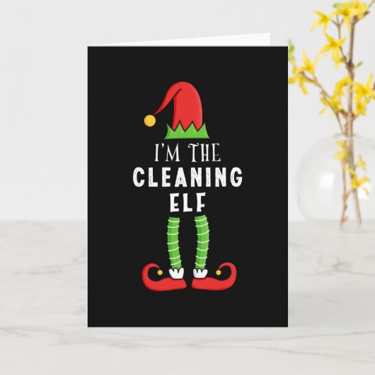 Reiniging van Elf kerstcadeautjes Kaart (Gele Bloem)