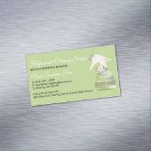 Reiniging van groene vloeistofspuitventilatoren magnetisch visitekaartje (Voorbeeld)