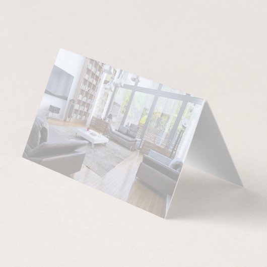 Reiniging van huizen | Interieur Woonkamer Visitekaartje (Achterkant)