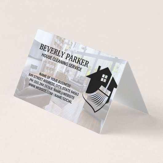 Reiniging van huizen | Interieur Woonkamer Visitekaartje (Voorkant)
