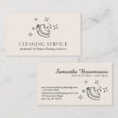 Reiniging van Ivory Modern Bubble Housekeeper Wass Visitekaartje (Voorkant / Achterkant)