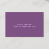 Reiniging van Paarse mestveren Visitekaartje (Achterkant)