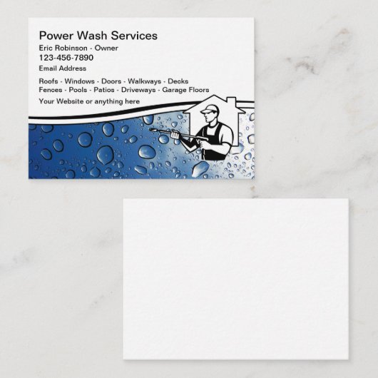 Reiniging van stroom en druk visitekaartje (Voorkant / Achterkant)