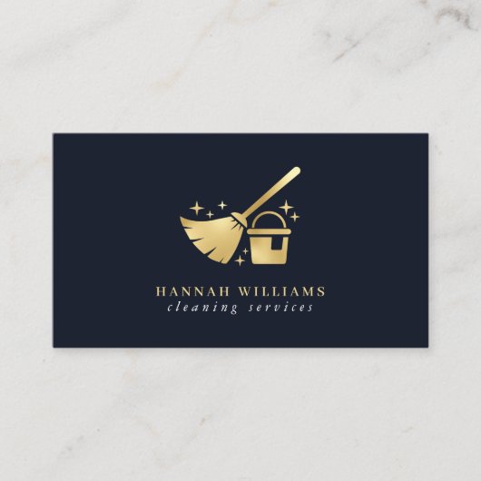 Reiniging van zee- en goudhuis visitekaartje (Voorkant)