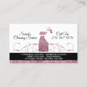 Reiniging van zgn. Janitorial mousserende roze Visitekaartje (Voorkant)