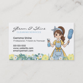 Reiniging Visitekaartjes - Bloemen Cartoon Cleaner