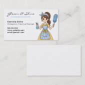 Reiniging Visitekaartjes - Brunette Cartoon Cleane (Voorkant / Achterkant)