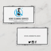 Reinigings- en ontsmettingsgereedschap visitekaartje (Voorkant / Achterkant)