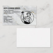 Reinigings Spray | Dienstmeid Schoonmaker Logo Visitekaartje (Voorkant / Achterkant)