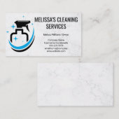 Reinigings Spray Logo | Marmeren Achtergrond Visitekaartje (Voorkant / Achterkant)