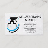 Reinigings Spray Logo | Marmeren Achtergrond Visitekaartje (Voorkant)