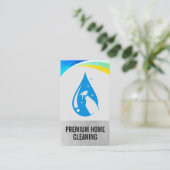 Reinigings Spray | Waterdruppel Logo Visitekaartje (Staand voorkant)