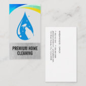 Reinigings Spray | Waterdruppel Logo Visitekaartje (Voorkant / Achterkant)